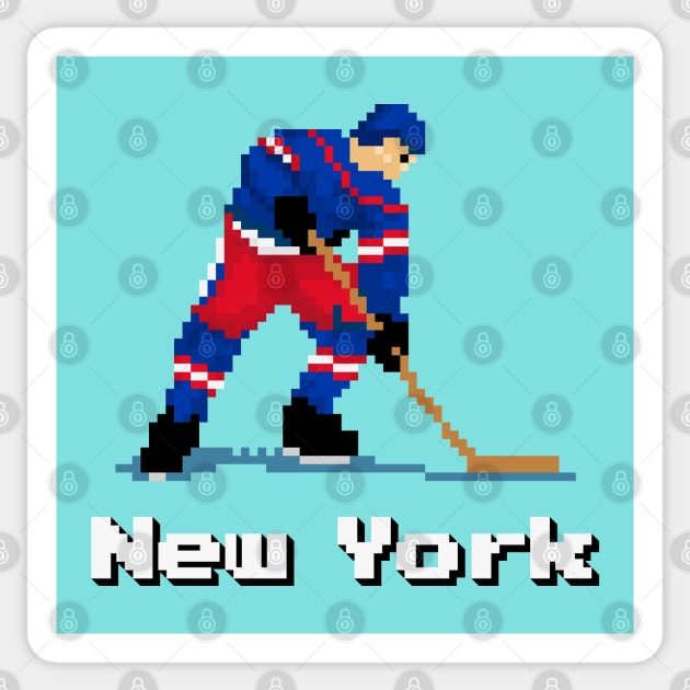 16-Bit Ice Hockey - New York Sticker by The Pixel League